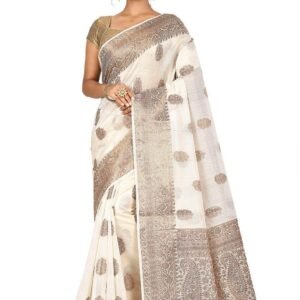 Beige Banarasi Saree