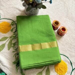 Green Maheshwari handloom saree